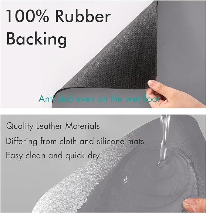 Quick-Dish Drying Kitchen Mat