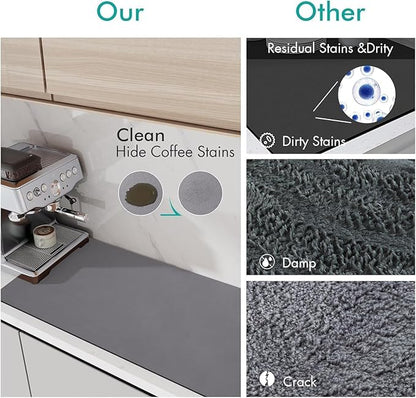 Quick-Dish Drying Kitchen Mat